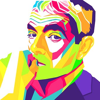 Arte, Hombre, Retrato Colorido, Diseño