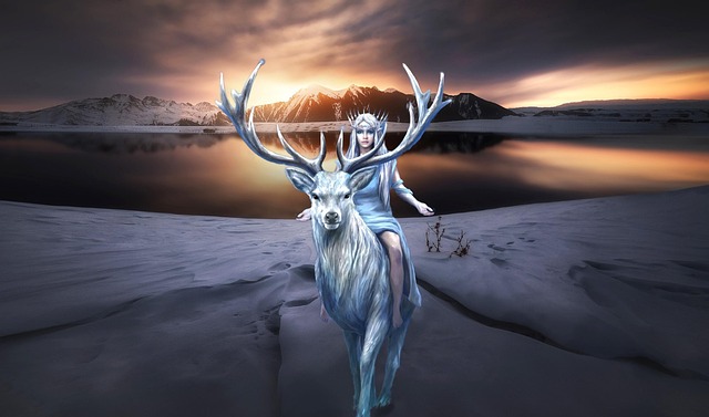 Free background forest snow illustration