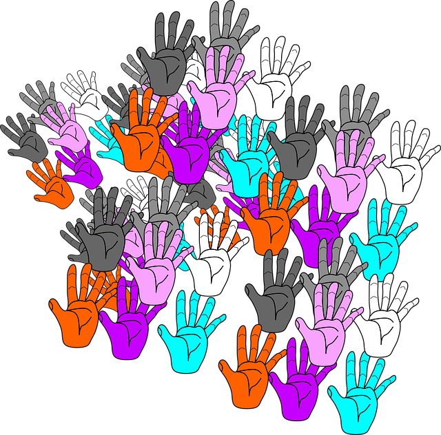 Free hands love unity vector