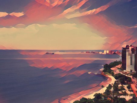 Panorama, Horizont, Strand, Himmel