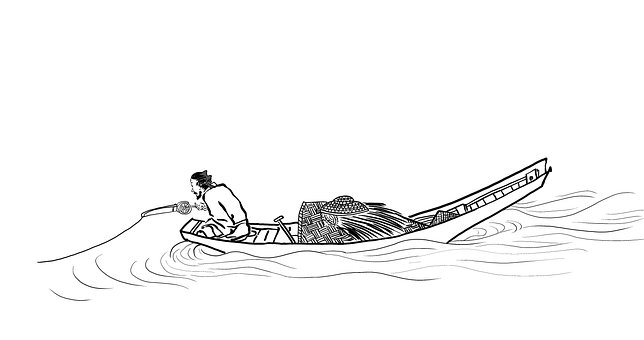 Free Fishing Chinese People illustration and picture