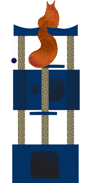 Free cat tower ginger vector
