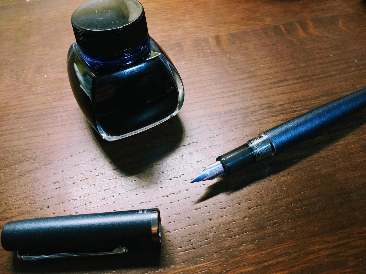 Fountain Pen BlueBlack Wood Free photo on Pixabay Pixabay