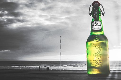 Bier, Bierflasche, Strand