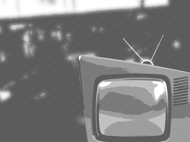 Free press retro television illustration