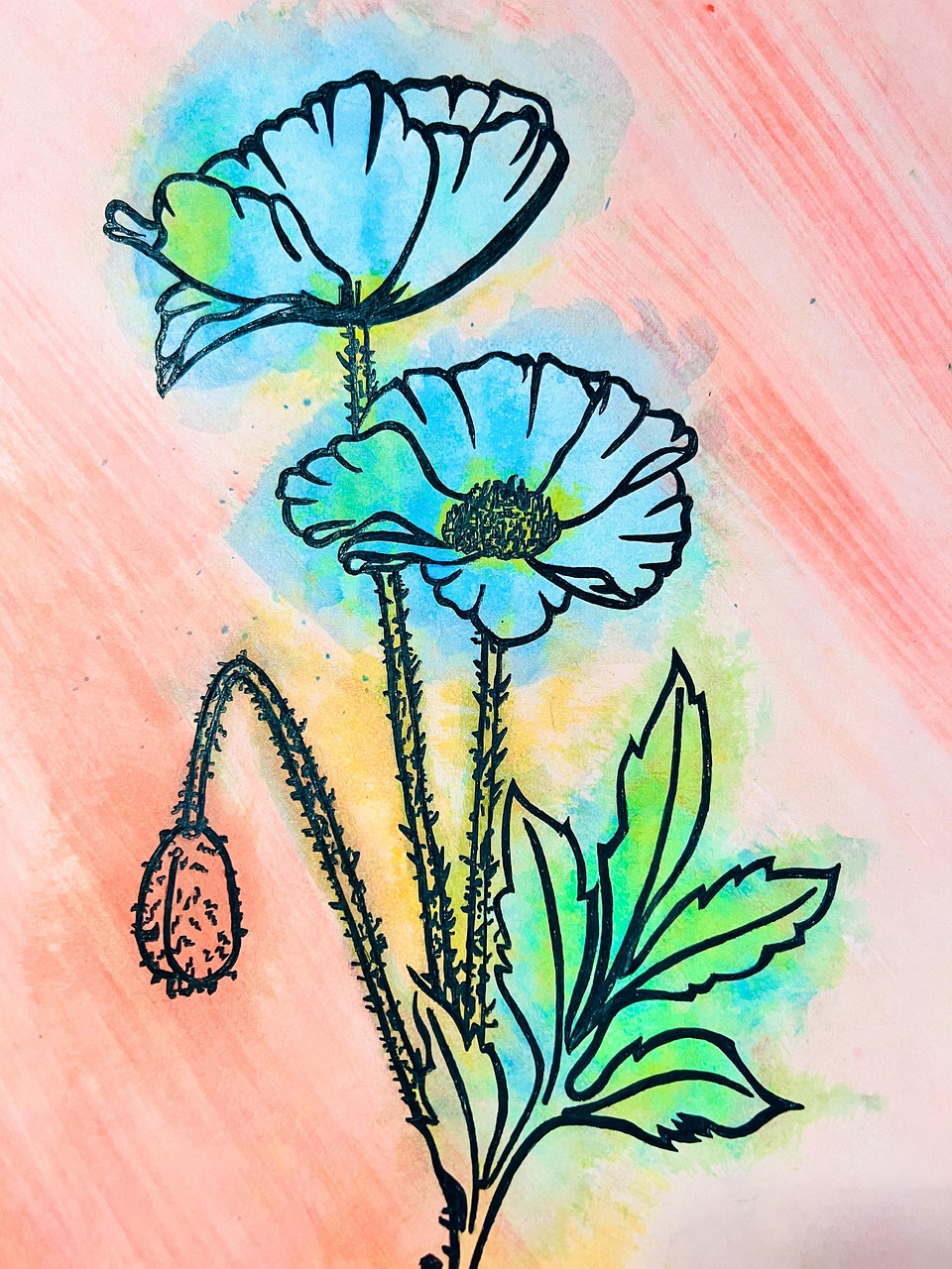 Download free HD stock image of Watercolor Drawing Free watercolor drawing background illustration