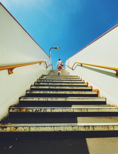 Pasos, Escalera, Naturaleza, Arriba
