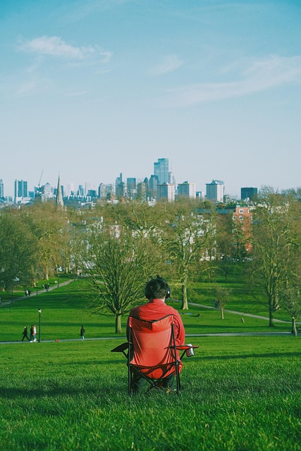 Londres, Parque, Hombre, Soleado