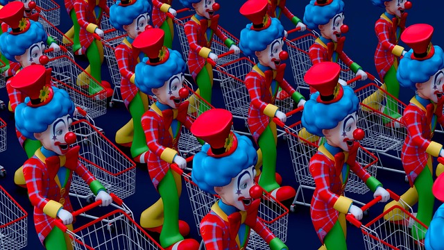 Free clown circus 3d illustration