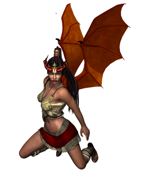 Free fairy fantasy warrior illustration