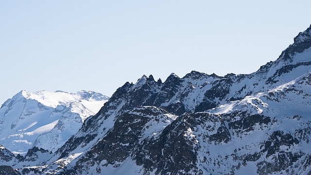 Bjergkæde, Bjerge, Sne, Landskab