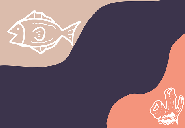 Free fish background painting illustration
