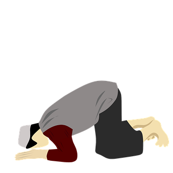 Positie, Aanbidding, Knielen, Mis, Salat