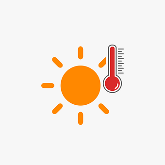 Clima, Previsão, Ícone, Sol, Ensolarado