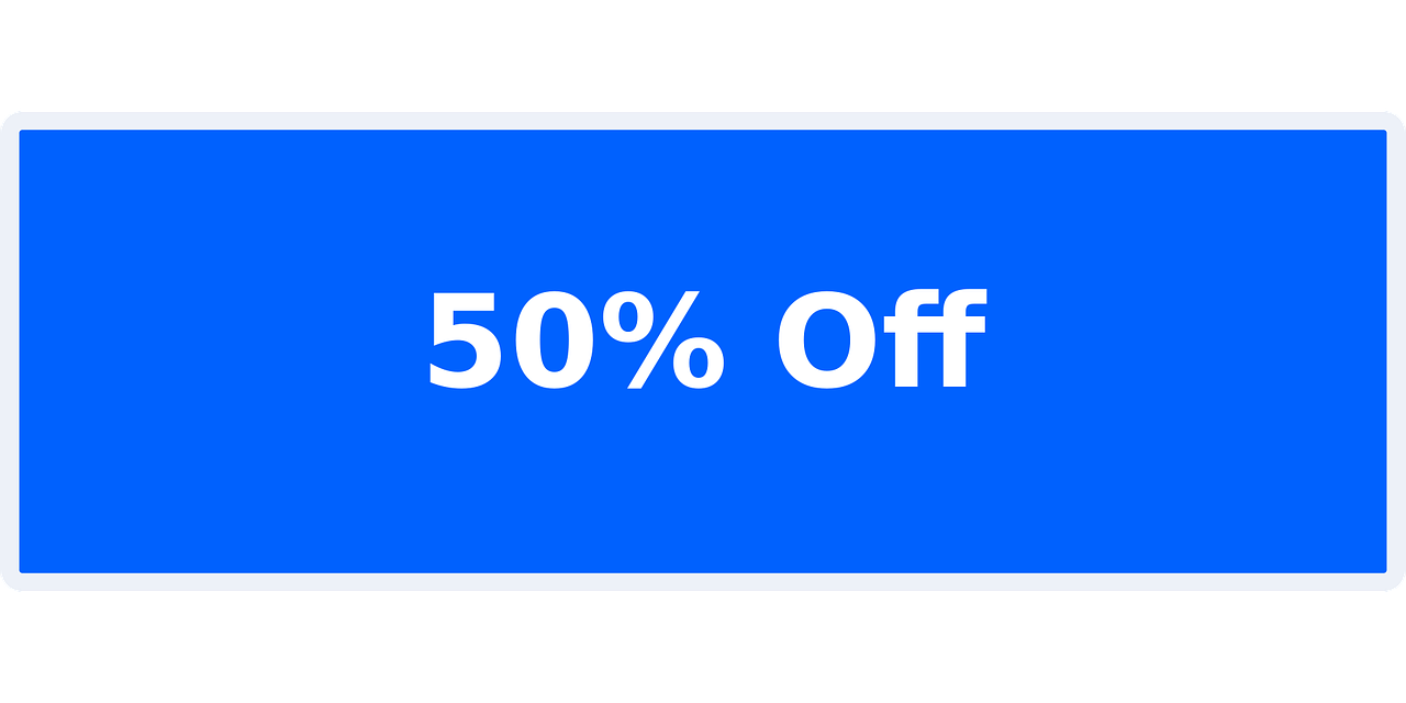 Discount Button Half - Free vector graphic on Pixabay