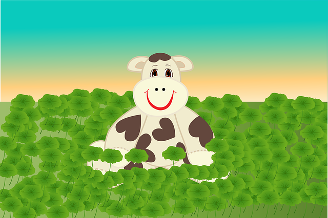 Free animal cow field vector