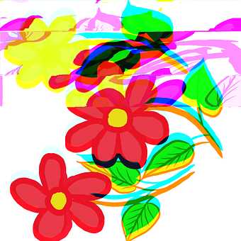 Free Flowers Drawing illustration and picture