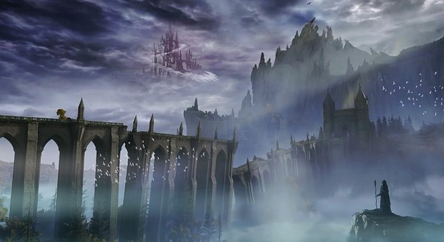 Free castle clouds fantasy illustration