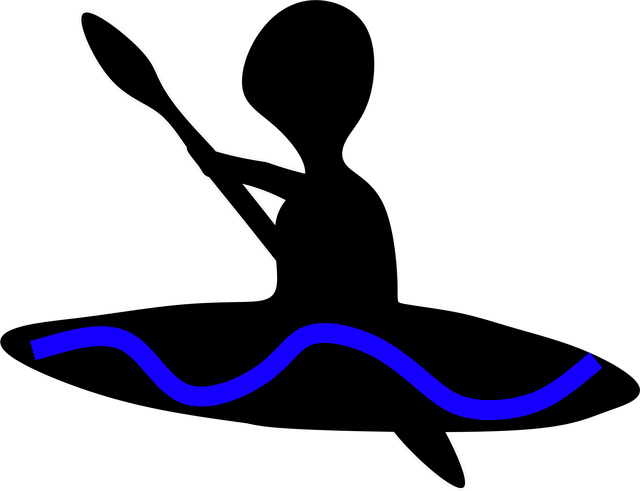 Free kayak canoeing water vector