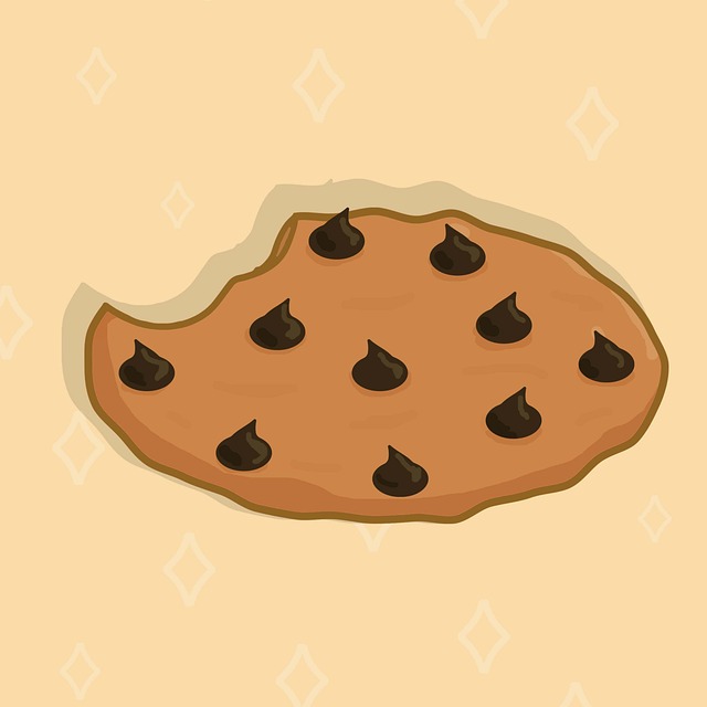 Free chocolate chips cookie food illustration