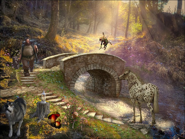 Download free HD stock image of Bridge Man Free bridge man animals illustration