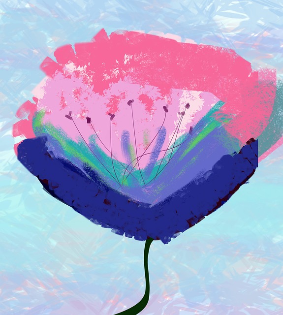 Free flower pistil painting illustration