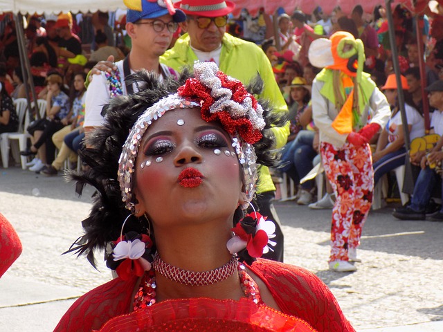 Frau, Karneval, Kolumbien, Barranquilla