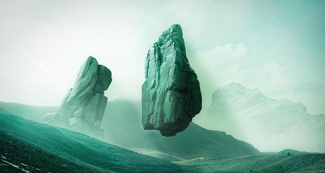 Sten, Natur, Digital Kunst, Kunst, Eng
