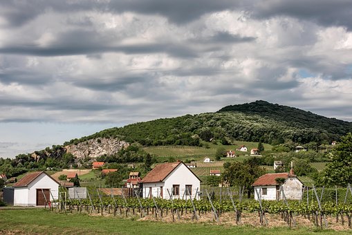 Dorf, Ungarn, Berg, Landschaft, Natur
