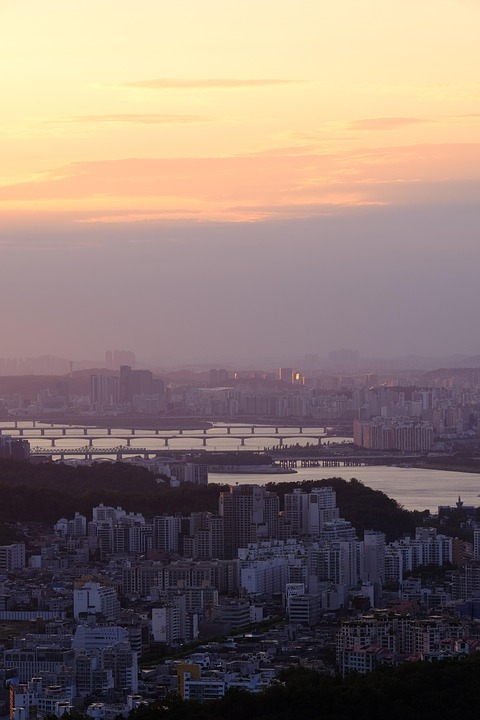 Rio Han Cidade Pôr Do Sol - Foto gratuita no Pixabay