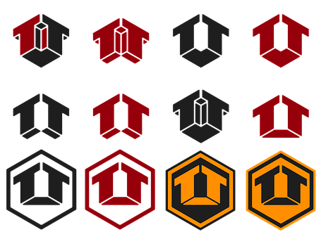 Free Hexagons Red vector and picture