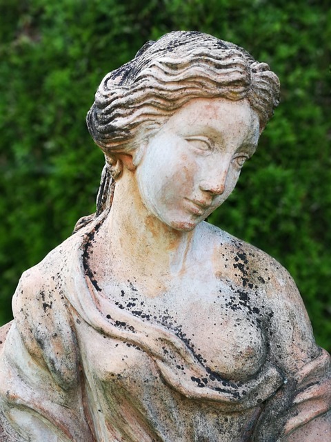 Græsk, Gudinde, Statue, Have, Harmoni