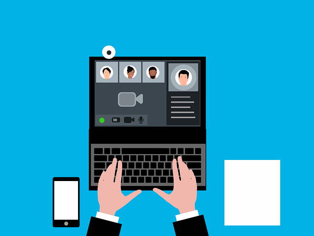 Free webinar conferencing video vector