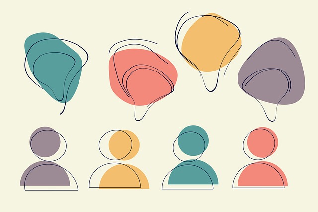 Free communication group team illustration