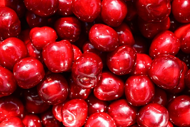 cherries, fruits, canning, preparation, close up, ripe cherries
