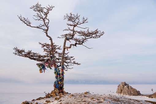 Sibirien, Russland, Baikalsee, Schamane