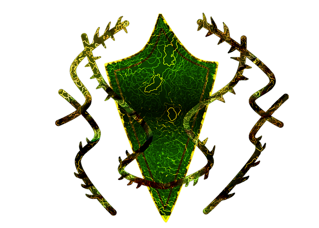 Download free HD stock image of Symbol Shield Free symbol shield thorns illustration