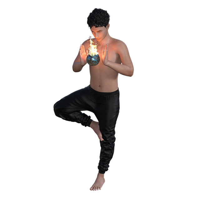 Free flame magic man illustration