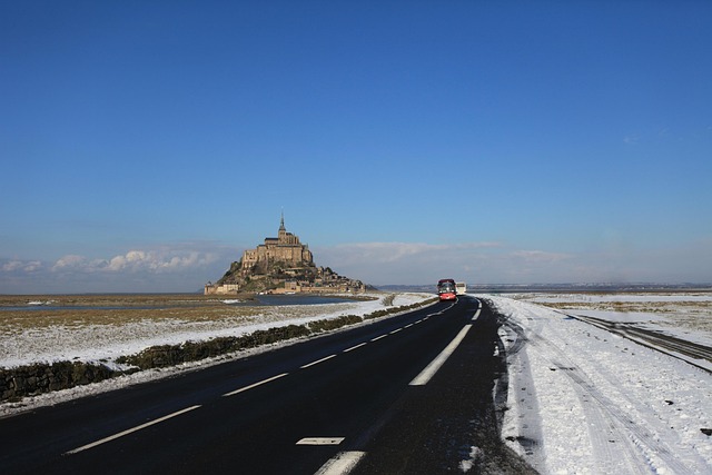 Free Mont Saint Michel Road photo and picture