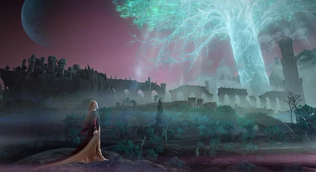 Free castle clouds nature illustration