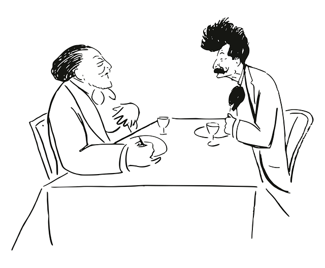 Vänner, Konversation, Bord, Matsal