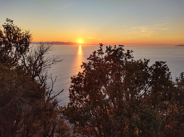 Sonnenuntergang, Sun, Meer, Elba