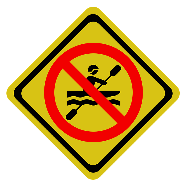 Free sign warning not permitted illustration