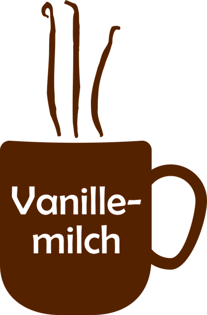 Tasse, Milch, Vanille, Heißgetränk