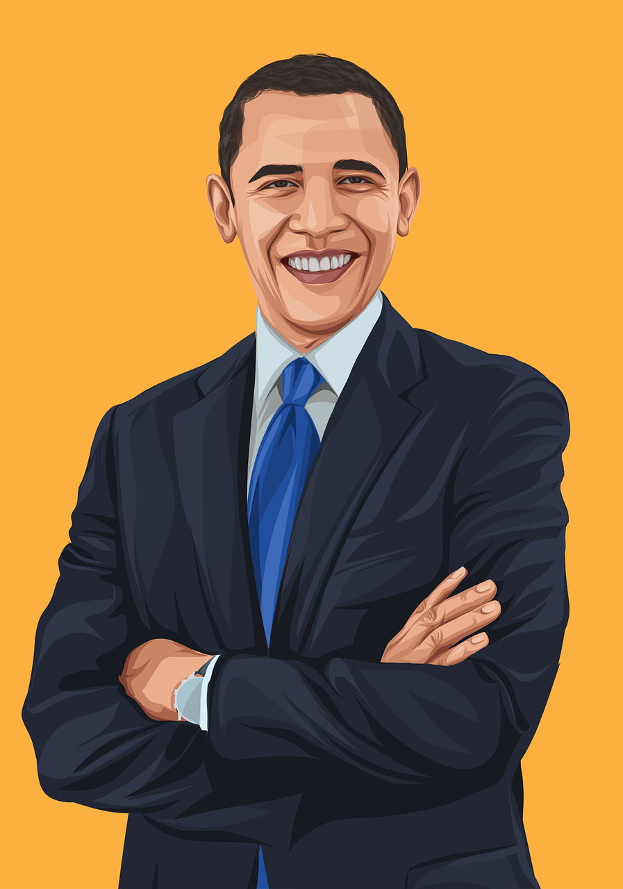 バラック オバマ アメリカの政治家 アフリカ系アメリカ人の大統領 Pixabayの無料ベクター素材