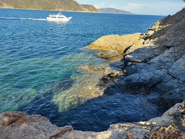 Meer, Wasser, Schiff, Insel