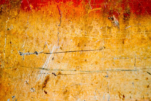 Rost, Metall, Kratzer, Rot, Gelb, Textur
