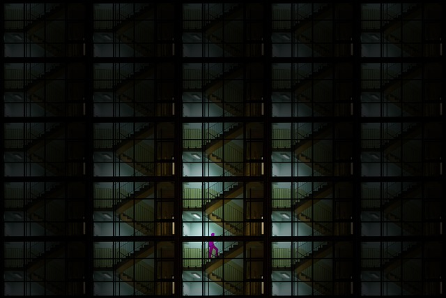 Free building stairs dark illustration