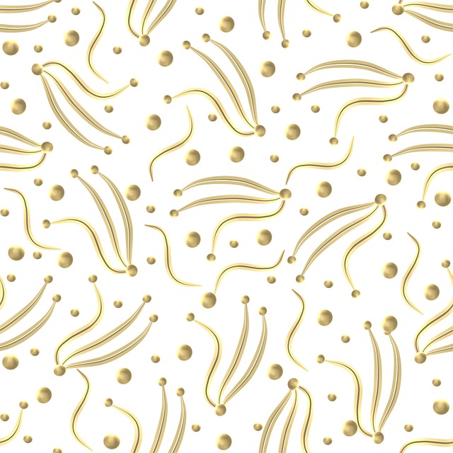 Pattern, Seamless, Golden, 3D
