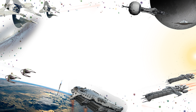 Free frame sci fi cutout illustration